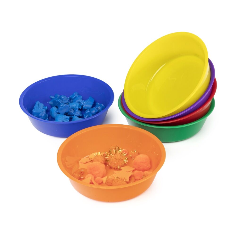 Educational Colours 6pc Educational Colours Plastic Painting and Sorting Bowls 15cm 2y+ Assorted (2 Pack) — image 3