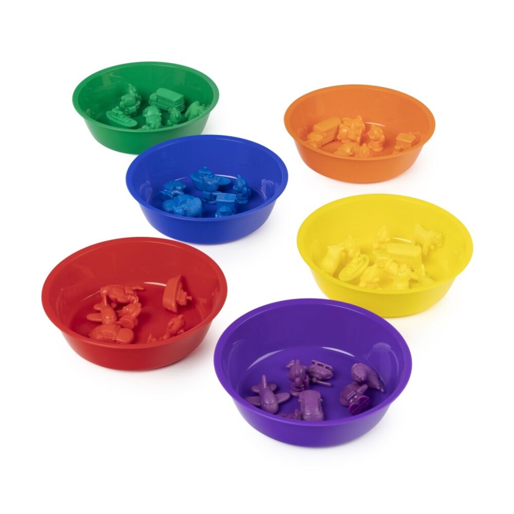 Educational Colours 6pc Educational Colours Plastic Painting and Sorting Bowls 15cm 2y+ Assorted (2 Pack) — image 4