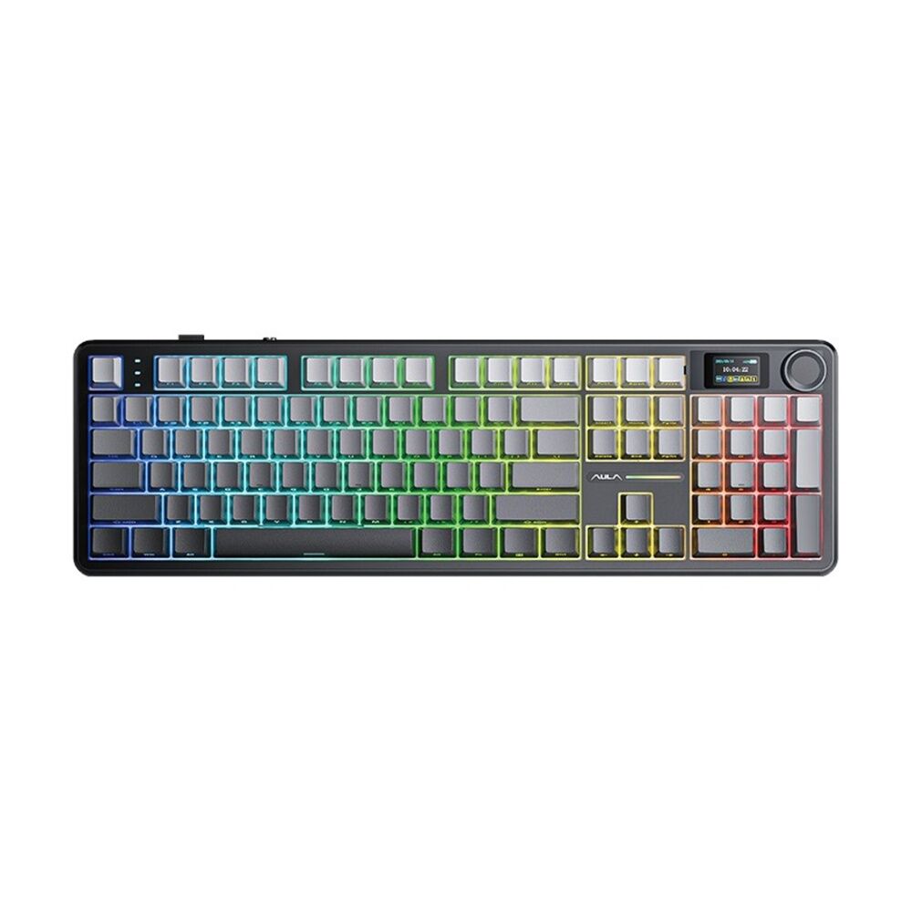 Aula Gradient Grey F108PRO Wireless Tri-Mode Gasket RGB Mechanical Keyboard