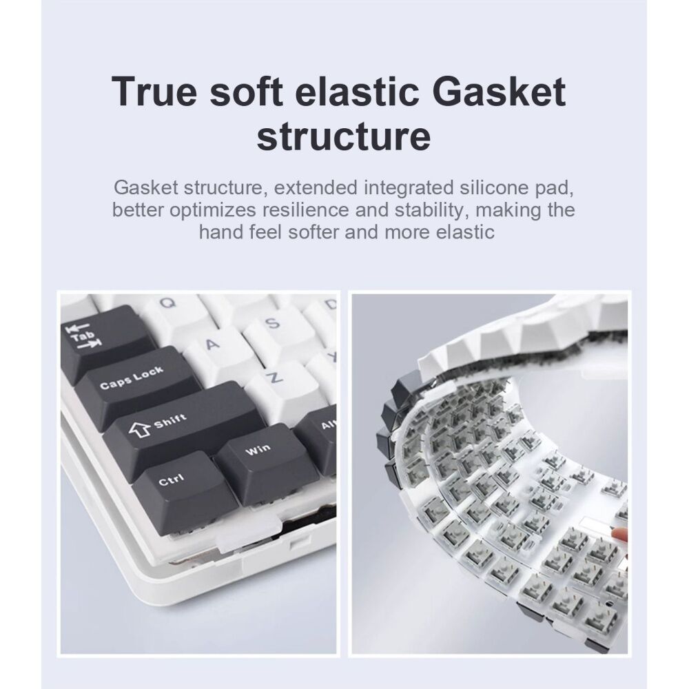 Aula Black/White/Green F87 Wireless Tri-Mode Gasket Mechanical Keyboard — image 9