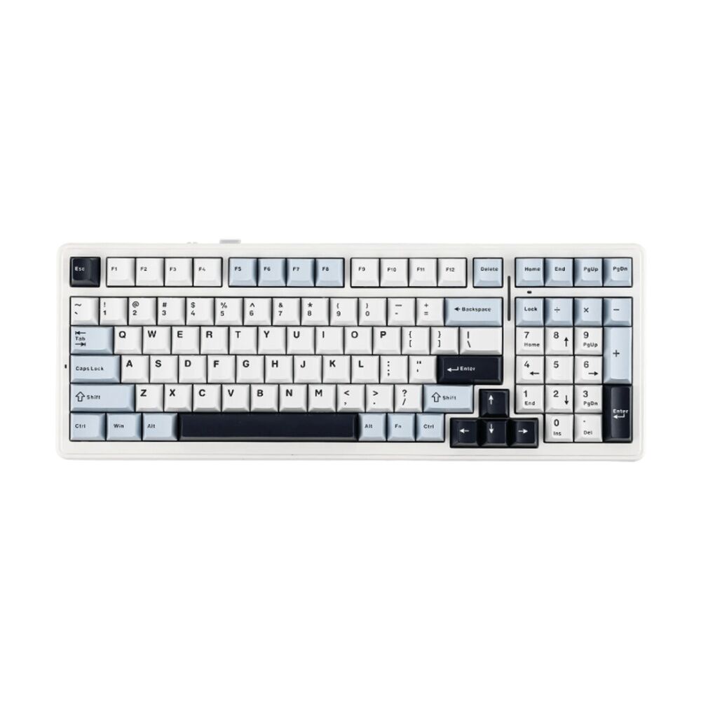 Aula Blue/White/Black Purple F99 Wireless Tri-Mode Gasket Mechanical Keyboard