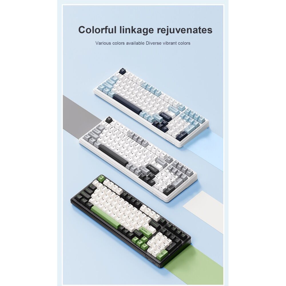 Aula Gradient Pink F99 Wireless Tri-Mode Gasket Mechanical Keyboard — image 4