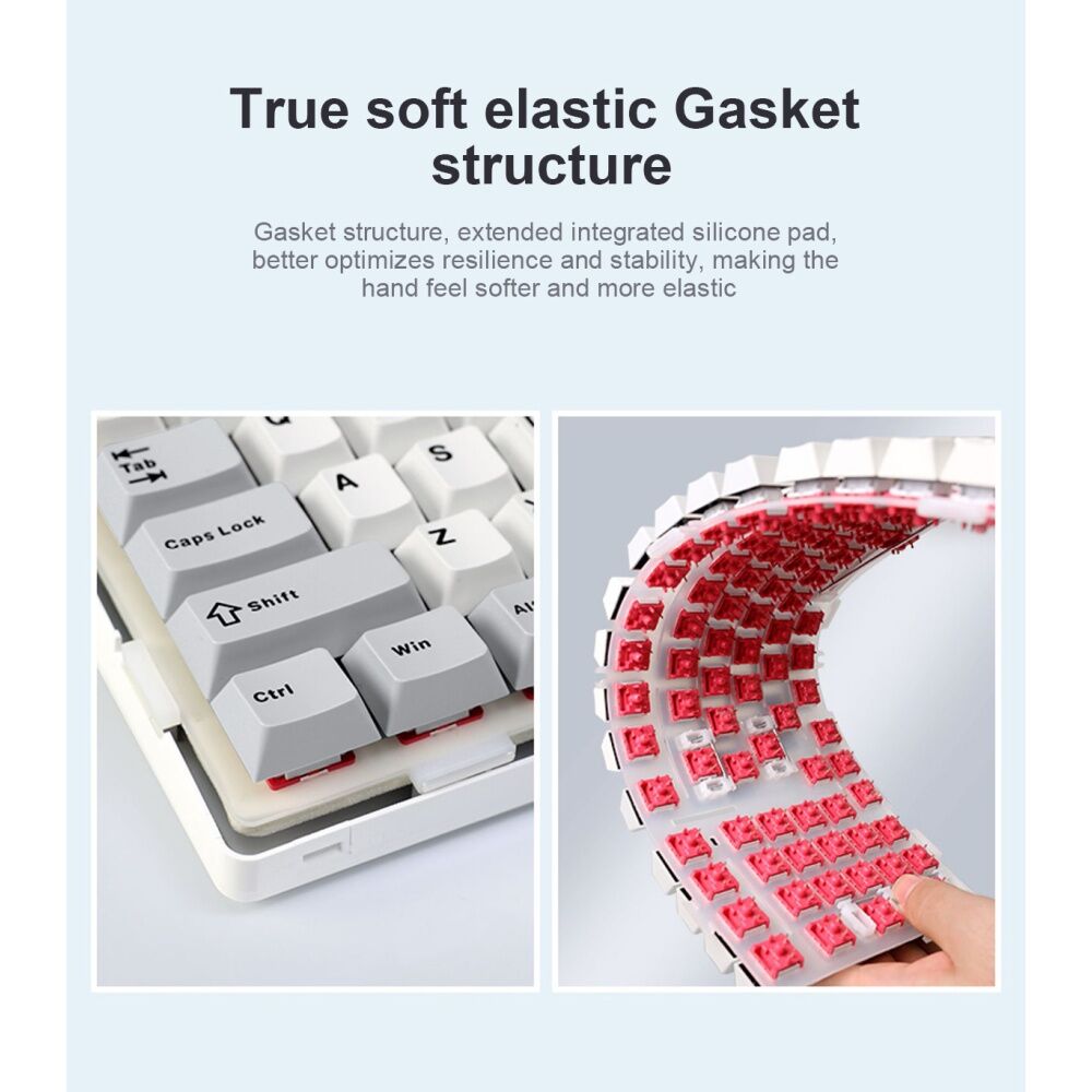 Aula Gradient Pink F99 Wireless Tri-Mode Gasket Mechanical Keyboard — image 7