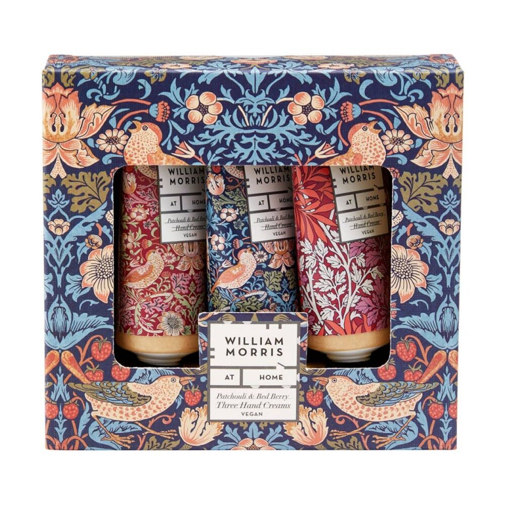 Heathcote & Ivory William Morris Strawberry Thief Hand Cream Set (3 Pieces)
