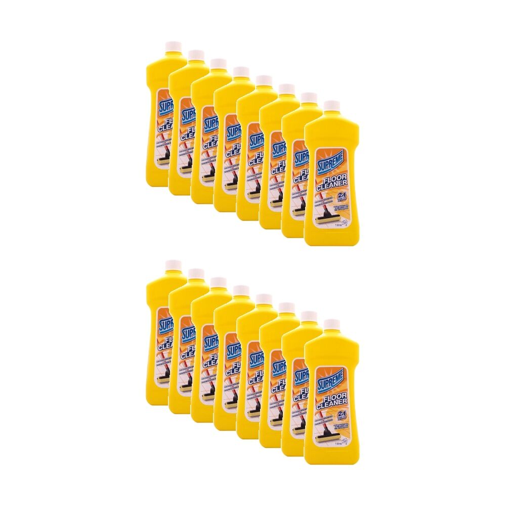 Supreme 2-in-1 All Hard Floor Cleaner & Disinfectant Liquid 1L (16 Pack)