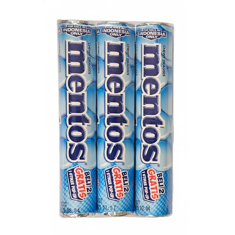 Mentos 3pc Mentos Mint Roll Chewing Dragees Breath Freshener Mints Pack 29g (12 Pack) — image 2