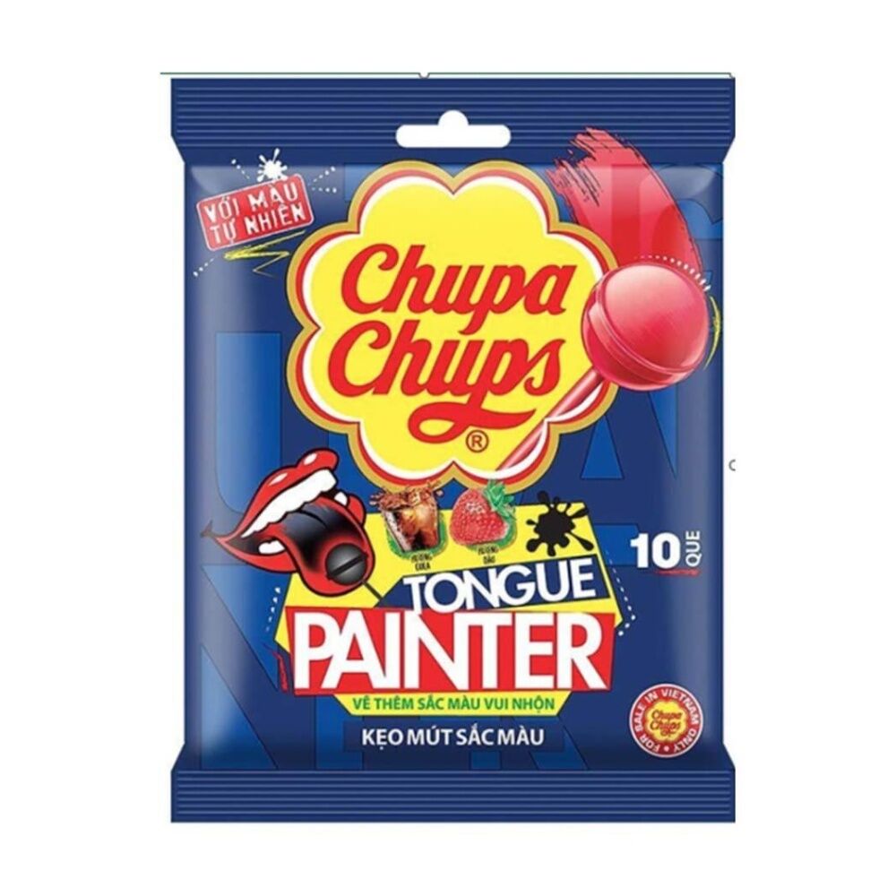 Chupa Chups Tongue Painter Sour Lollipops Colourful Sweets Pack 93g (20 Pack) — image 2