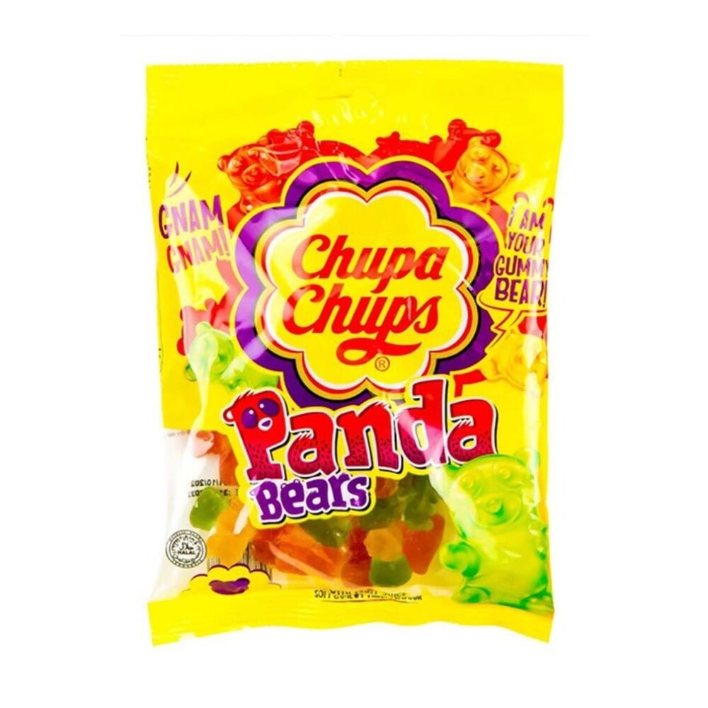 Chupa Chups Jelly Panda Bears Gummy Lollies Sweets Pack Multi Flavour 90g (20 Pack) — image 2