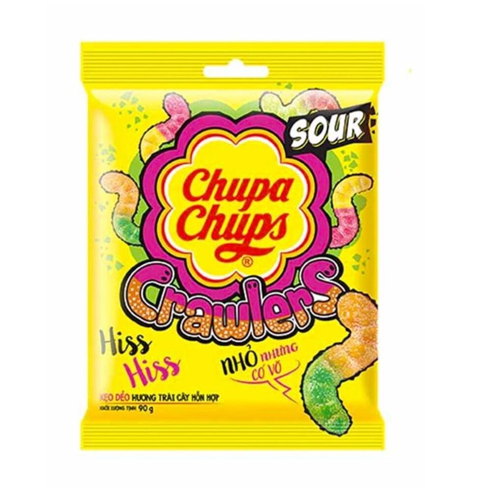 Chupa Chups Jelly Sour Crawl Sugar Coated Lollies Candy Pack 90g (10 Pack) — image 2