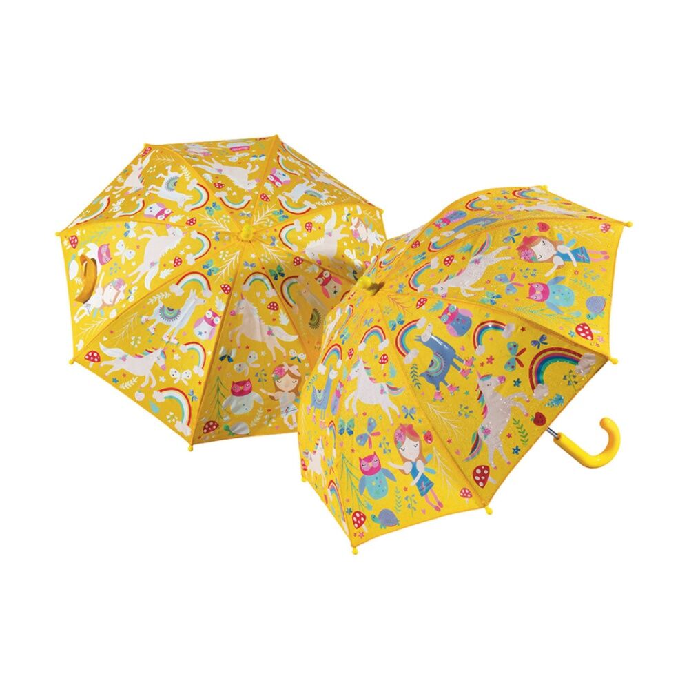 Floss & Rock Colour Changing Umbrella Rainbow Fairy - Magical Rain-Activated Colour Change - Durable Child-Friendly Design - 60 x 70cm - Age 3+ — image 2