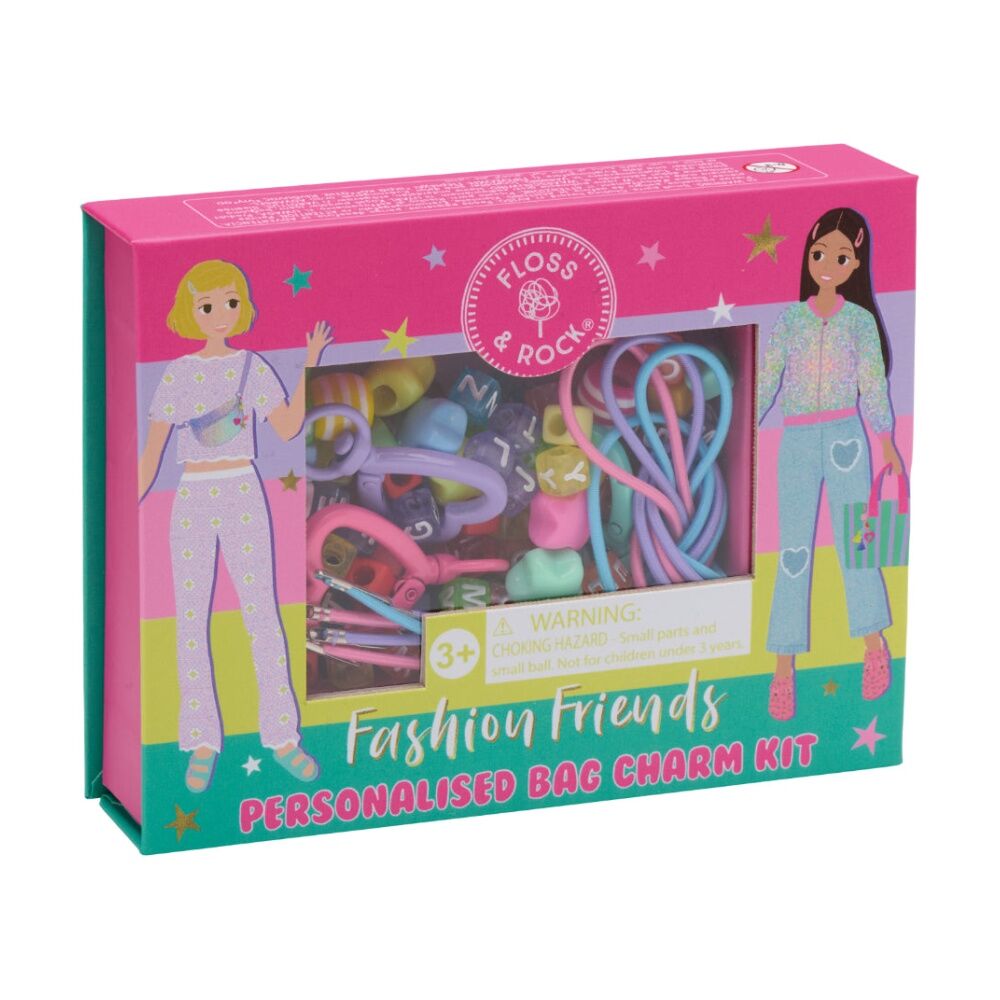 Floss & Rock Kids 5y+ Fashion Friends Bag Charm Kit Creative Craft Play Personalised Accessories Fun Crafting