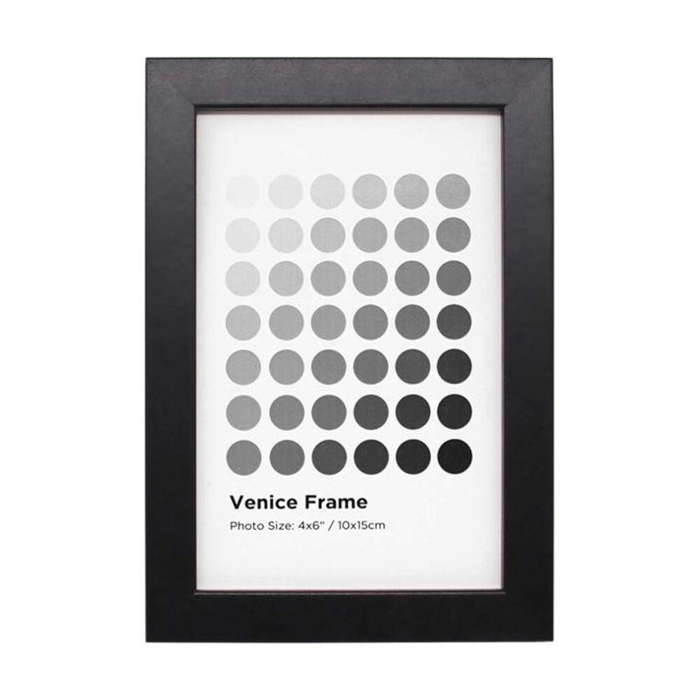 Braz 10x15cm Black Venice Image Photo Document Display Frame