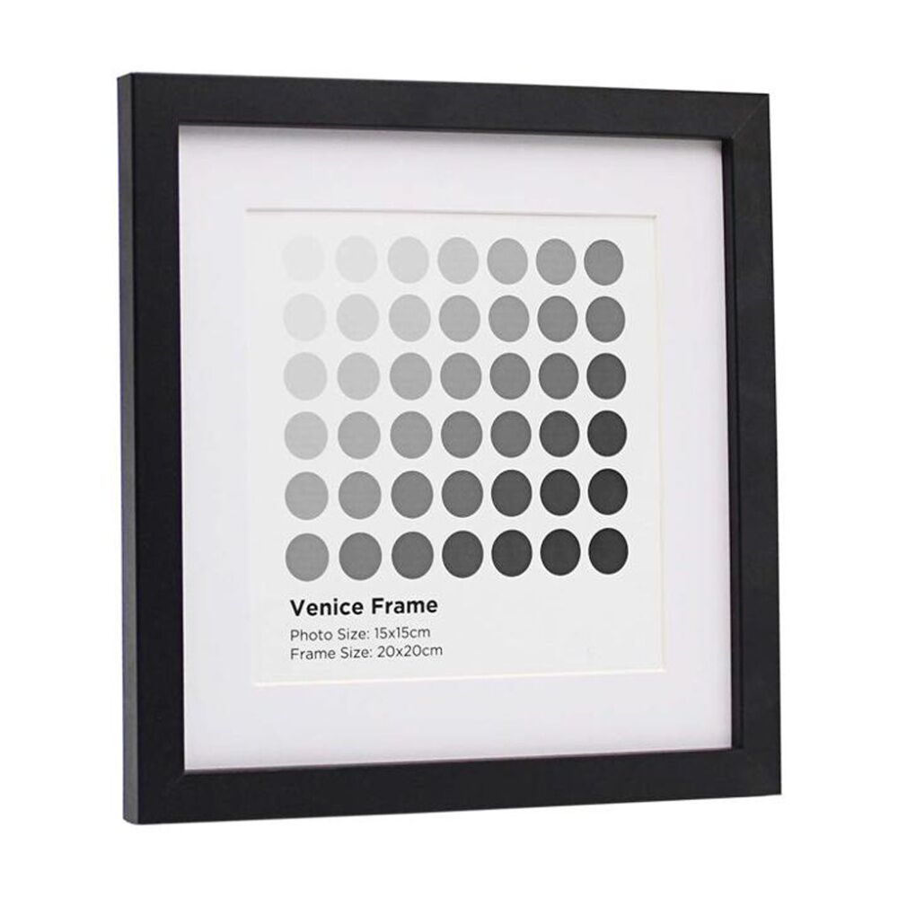 Braz Venice Image Photo Document Display Frame 20x20cm Black (6 Pack) — image 3