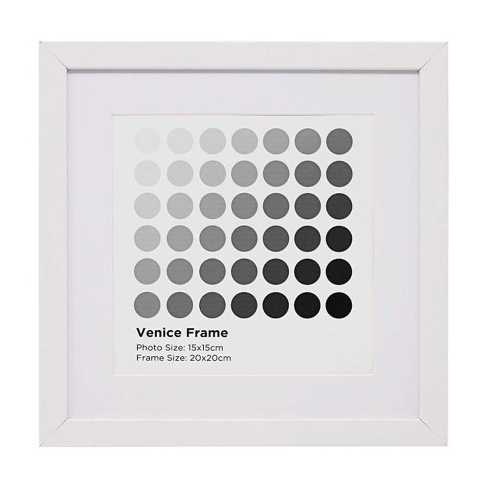 Braz 20x20cm Venice Image Photo Document Display Frame — White