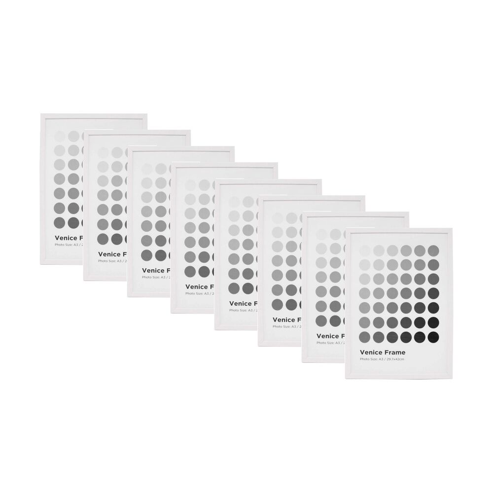 Braz A3 Venice Image Photo Document Display Frame 29.7x42cm White (8 Pack)