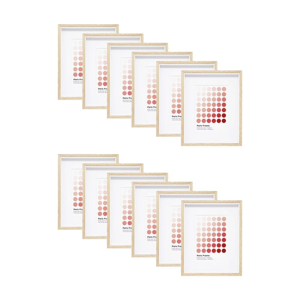 Braz Paris Image Photo Document Display Frame 20x25cm Beech (12 Pack)