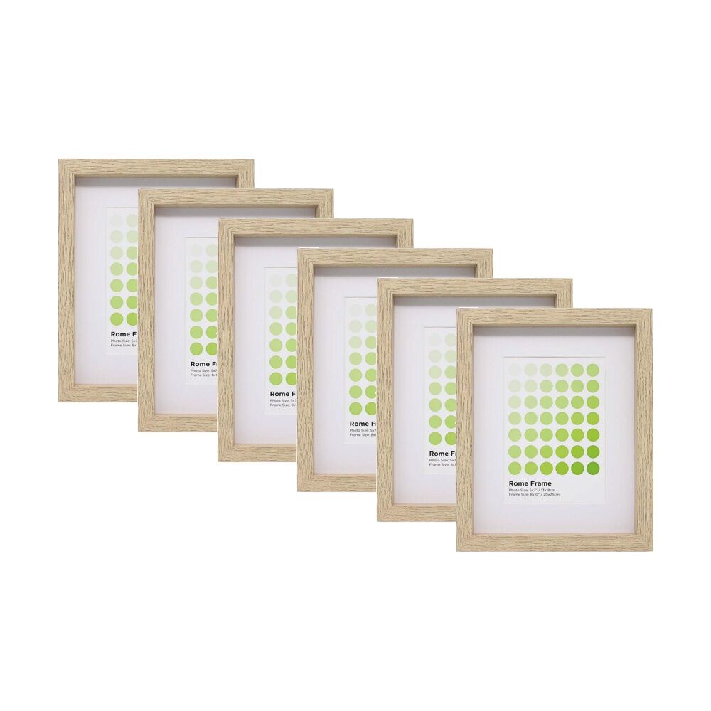 Braz Rome Image Photo Document Display Frame 20x25cm Beech (6 Pack)