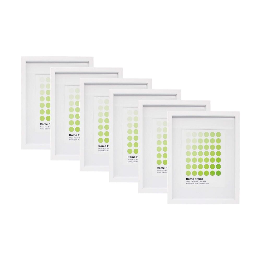 Braz Rome Image Photo Document Display Frame 27.9x35.6cm White (6 Pack)