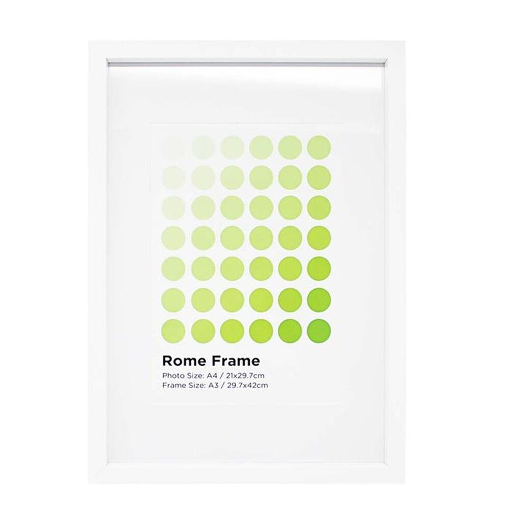 Braz 29.7x42cm White A3 Rome Image Photo Document Display Frame