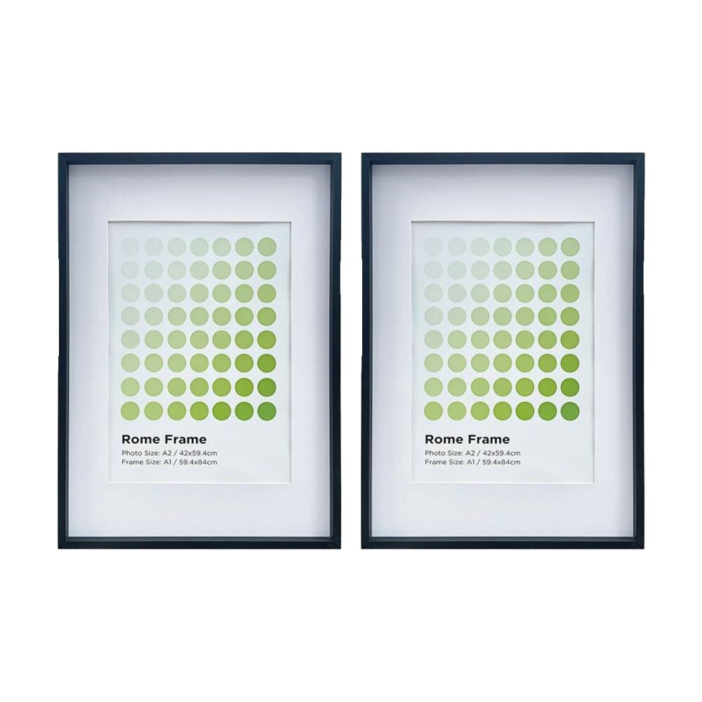 Braz A1 Rome Image Photo Document Display Frame 59.4x84cm Black (2 Pack)