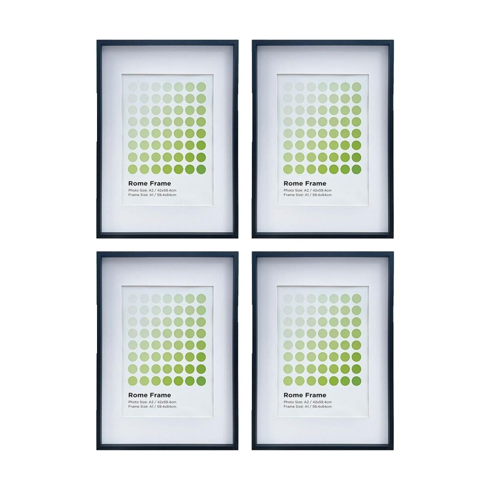 Braz A1 Rome Image Photo Document Display Frame 59.4x84cm Black (4 Pack)