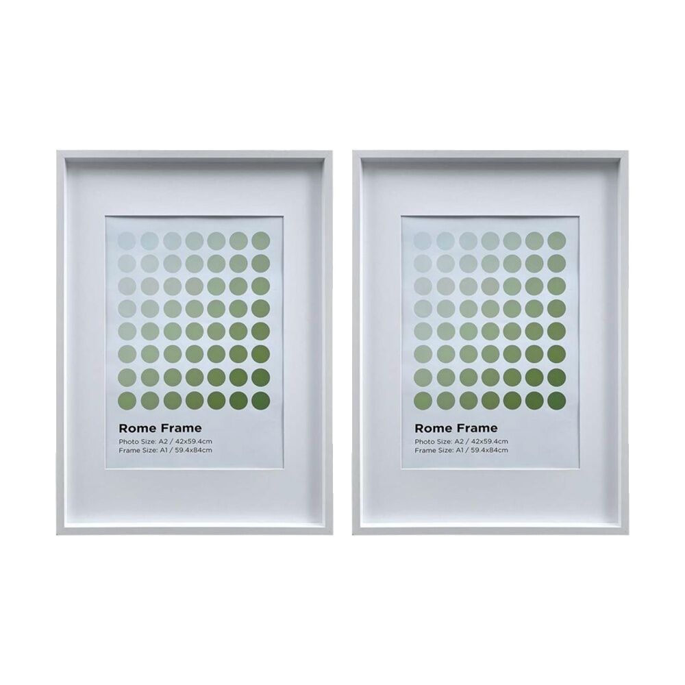 Braz A1 Rome Image Photo Document Display Frame 59.4x84cm White (2 Pack)