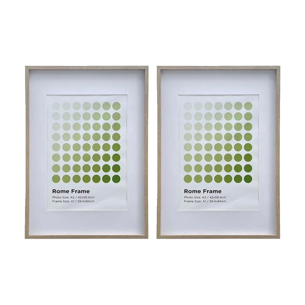 Braz A1 Rome Image Photo Document Display Frame 59.4x84cm Beech (2 Pack)