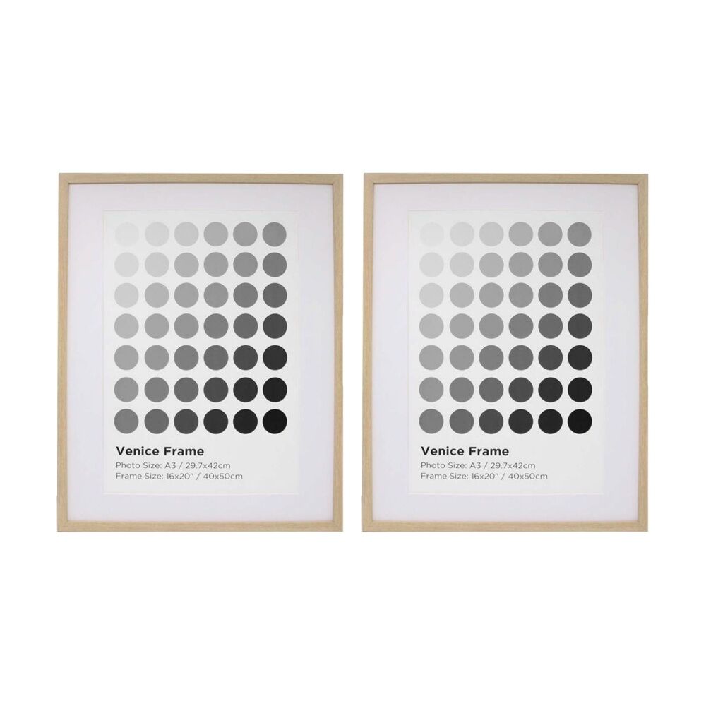 Braz Venice Image Photo Document Display Frame 40x50cm Beech (2 Pack)