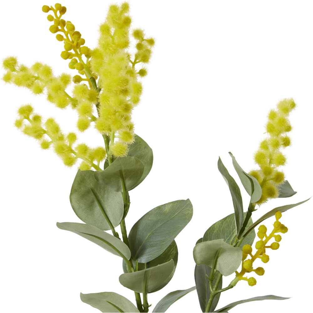 E Style Wattle Spray - Vibrant Yellow Blooms With Lush Green Foliage - Plastic Fabric Wire - 10L x 5W x 61H Cm - No Assembly Required - Elegant — image 2