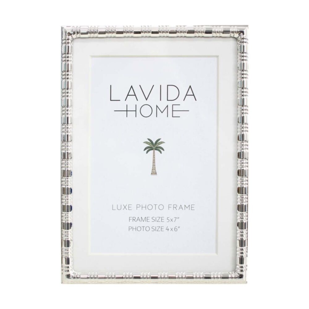 LVD Deluxe Silver Plated Iron 5x7 Photo Frame Home Decor 19x14x1.5cm (2 Pack) — image 2