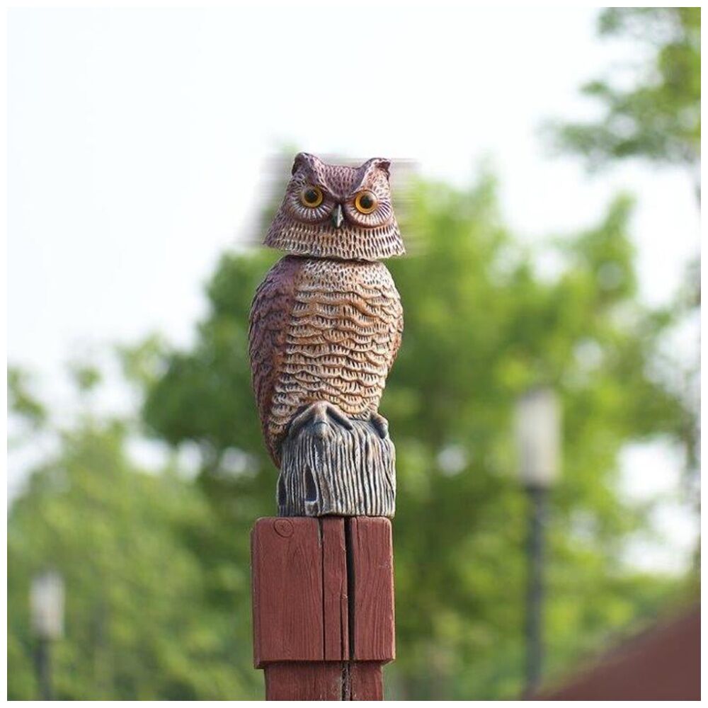Braz Bobble Head Owl Outdoor Garden Decor Statue w/ Stand 36cm (2 Pack) — image 4