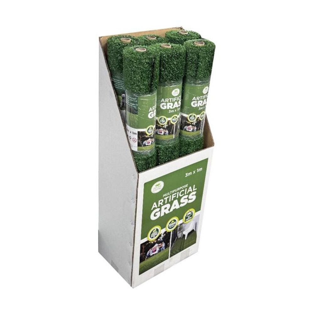 Braz 1x3m Green Artificial Grass Turf Mat Lawn 10mm Rolled — image 2