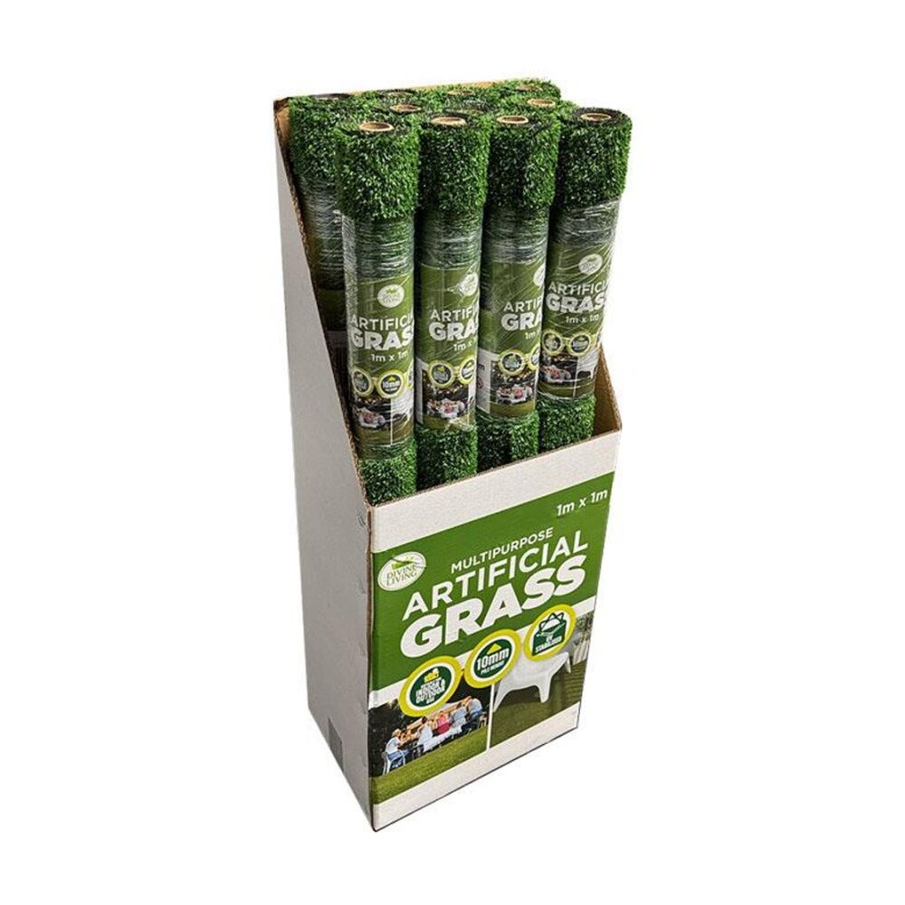 Braz Artificial Grass Turf Mat Lawn 10mm Rolled 1x1m Green (22 Pack) — image 4