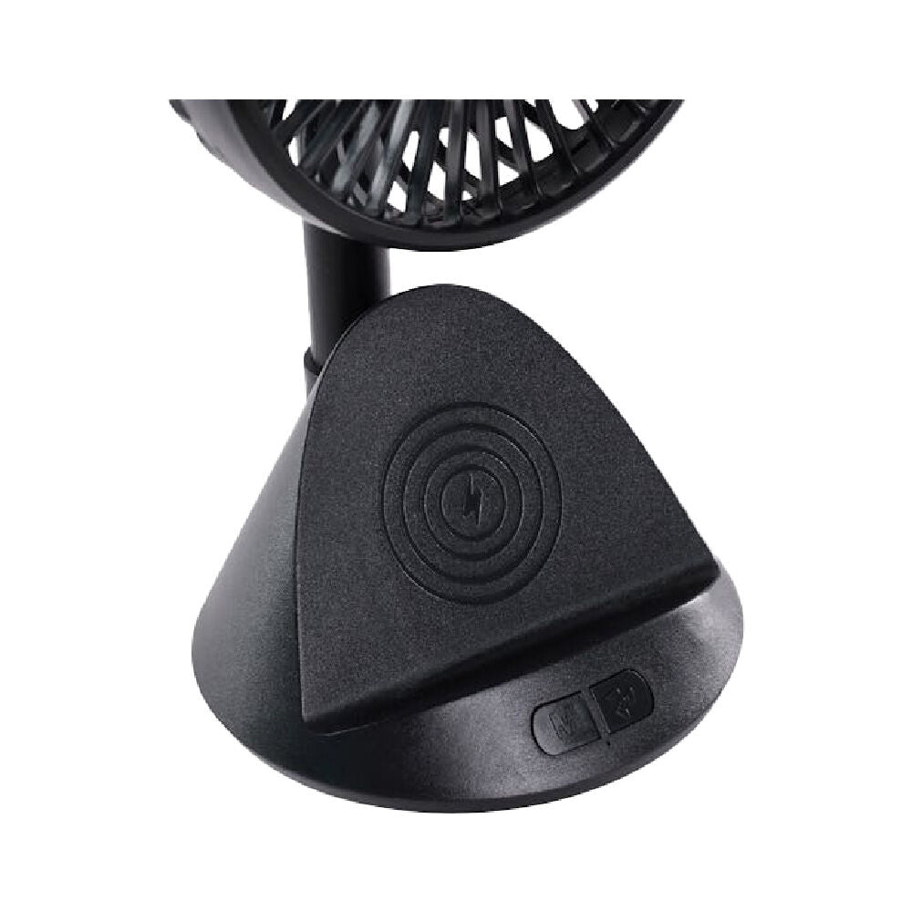 Goldair Portable Rechargeable Desk Fan w/ Wireless Induction Phone Charger (2 Pack) — image 3