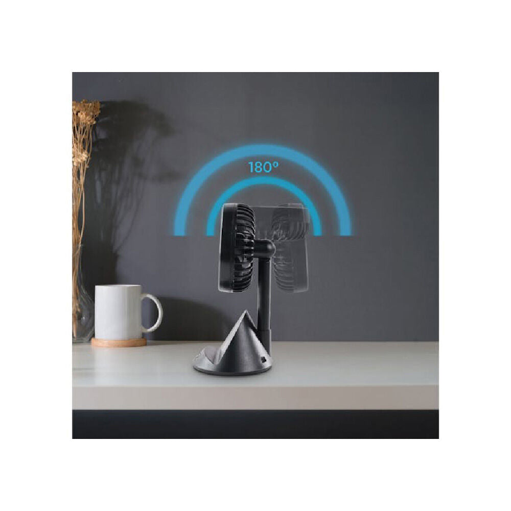 Goldair Portable Rechargeable Desk Fan w/ Wireless Induction Phone Charger (2 Pack) — image 4