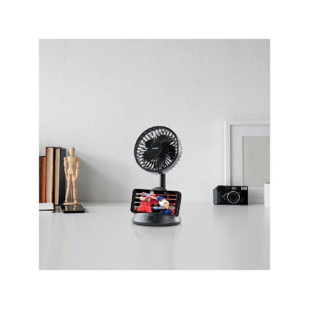 Goldair Portable Rechargeable Desk Fan w/ Wireless Induction Phone Charger (2 Pack) — image 5