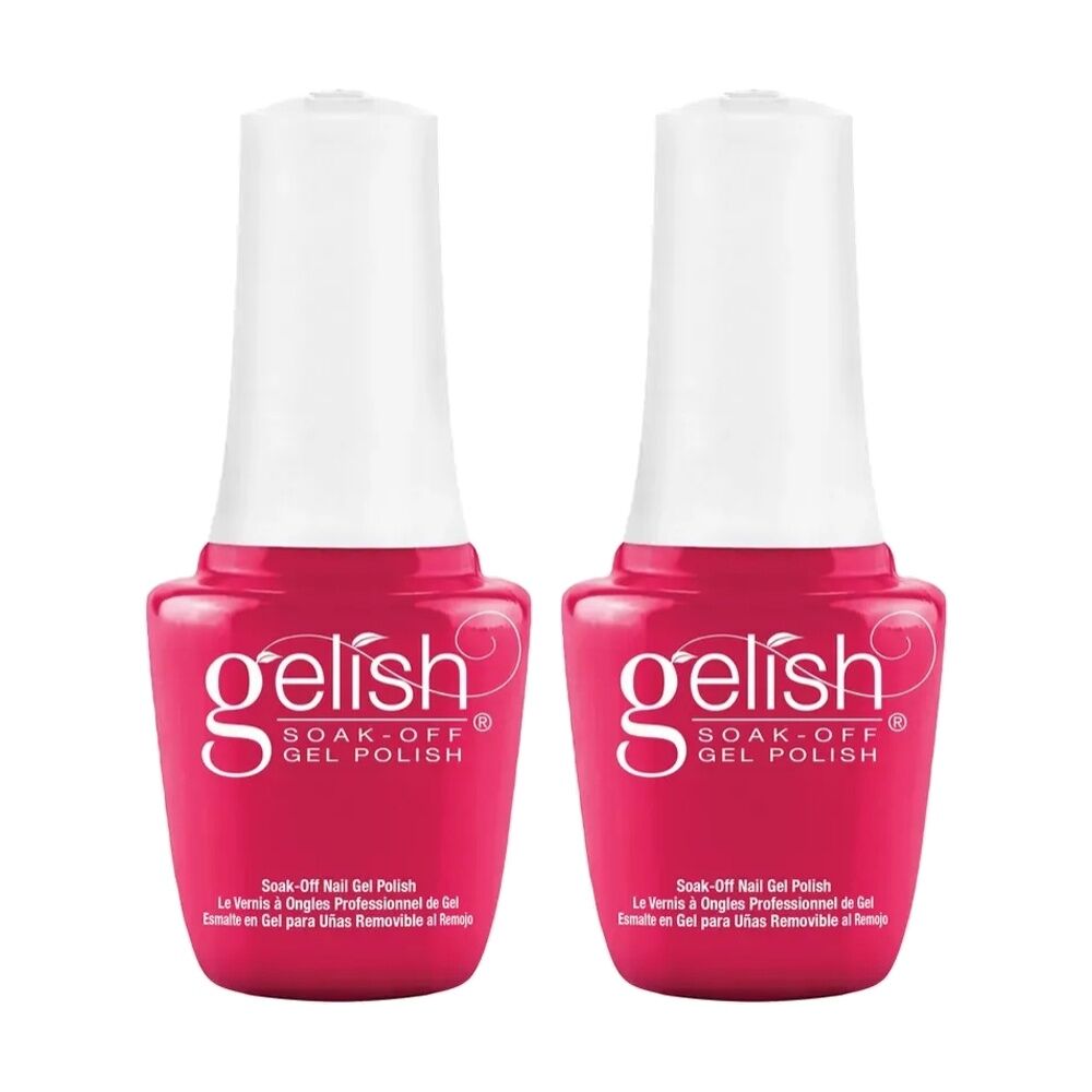 Gelish Mini UV LED Soak Off Gel Nail Polish Prettier In Pink 9ml (2 Pack)