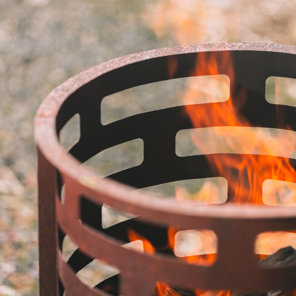 Glow Geo Brazier Open Cut-Out Geometric Design Outdoor Fire Pit 43cm Glow — image 4