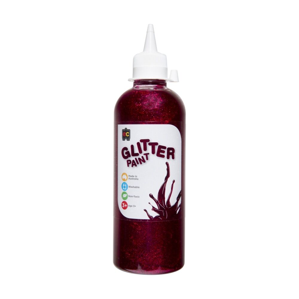 Educational Colours Glitter Acrylic Junior Paint Magenta 500ml 3y+ (2 Pack) — image 2