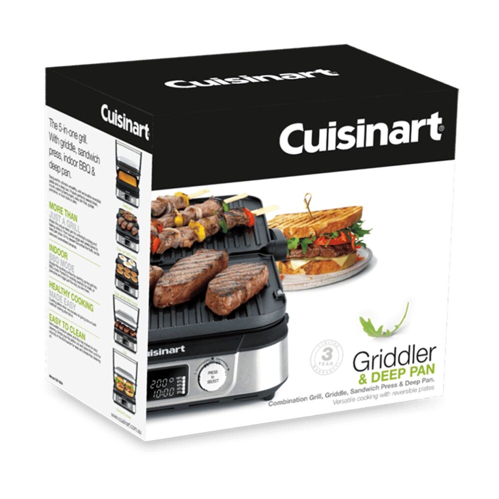 Cuisinart Griddler & Deep Pan Electric Sandwich Maker 1600W Stainless Steel — image 6
