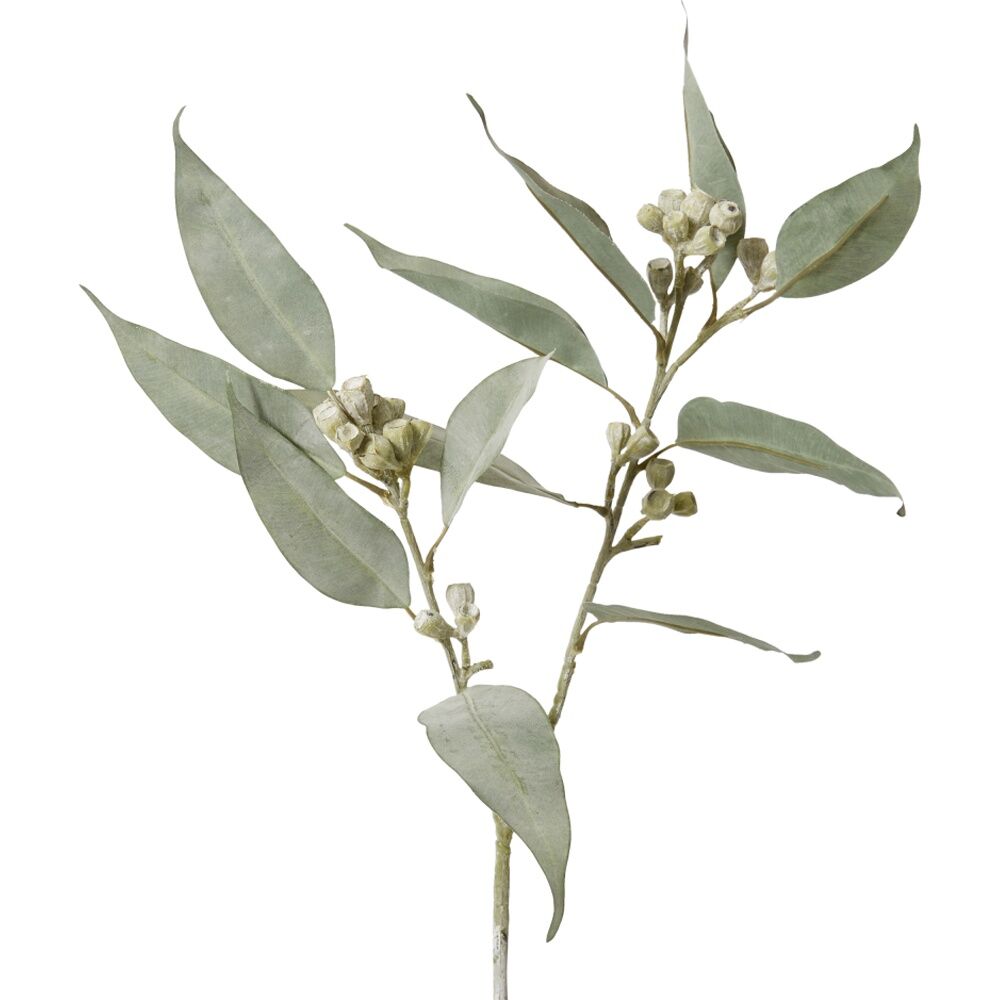 E Style Eucy Gum Nut Spray Realistic Artificial Flower Grey Green 65cm (2 Pack) — image 3