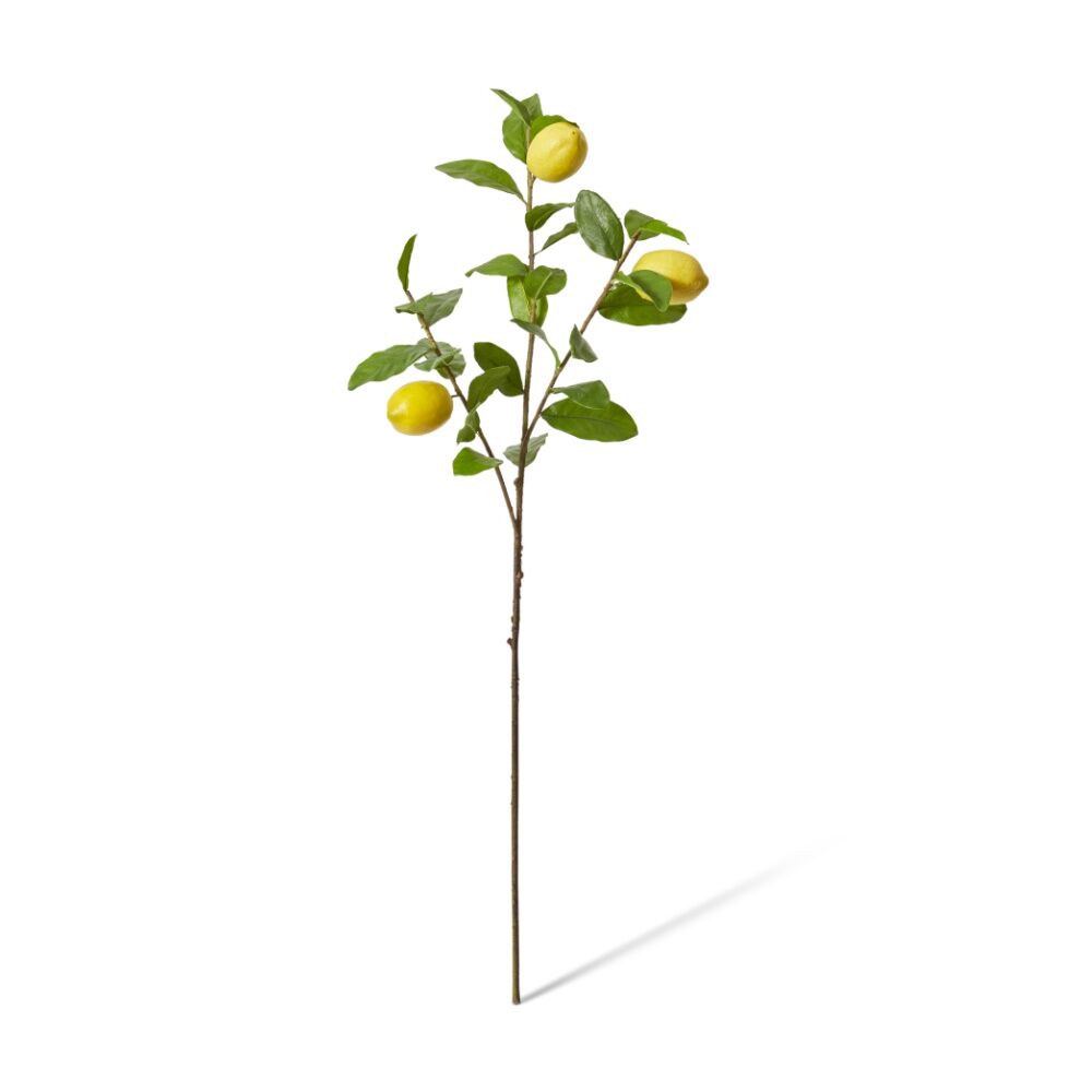 E Style Lemon Spray Realistic Artificial Flower Plastic Yellow 102cm (2 Pack) — image 2