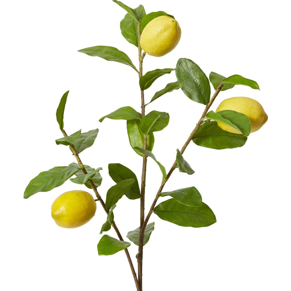 E Style Lemon Spray Realistic Artificial Flower Plastic Yellow 102cm (4 Pack) — image 3