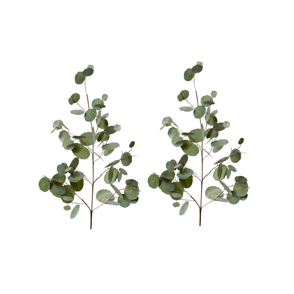 E Style Eucalyptus Silver Dollar Spray Artificial Flower Green 99cm (2 Pack)