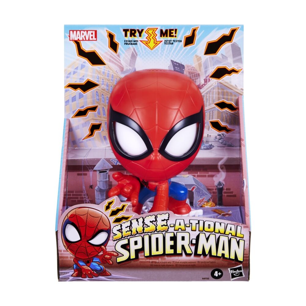 Spiderman Spider Sense - Electronic Figure With Light-Up Eyes - Over 40 Phrases And Animated Eye Expressions - Superhero Toy - Marvel Toy - Kids