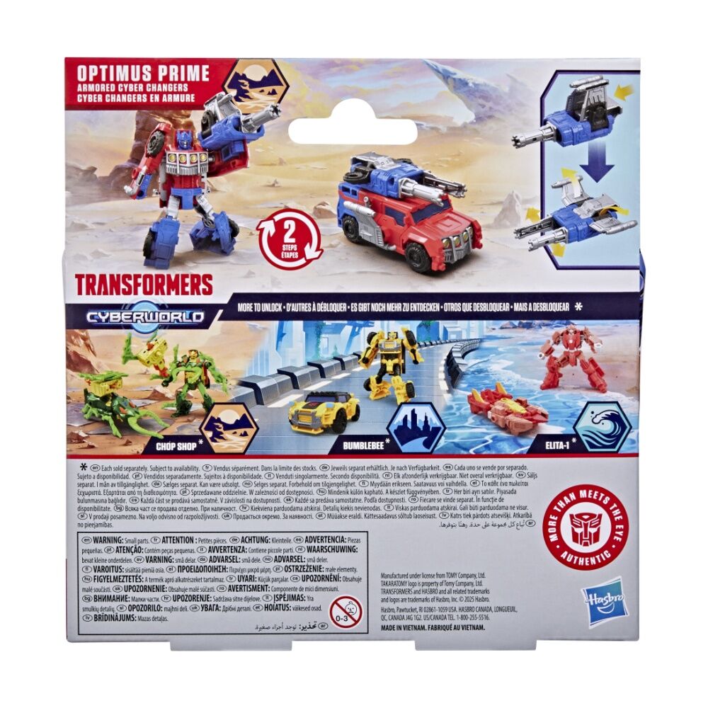 Transformers Cyberworld Armoured Cyber Changers Kids Figure Toy 6y+ Assorted (2 Pack) — image 6