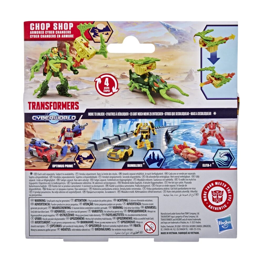 Transformers 6y+ Cyberworld Armoured Cyber Changers Kids Figure Toy Assorted — image 6