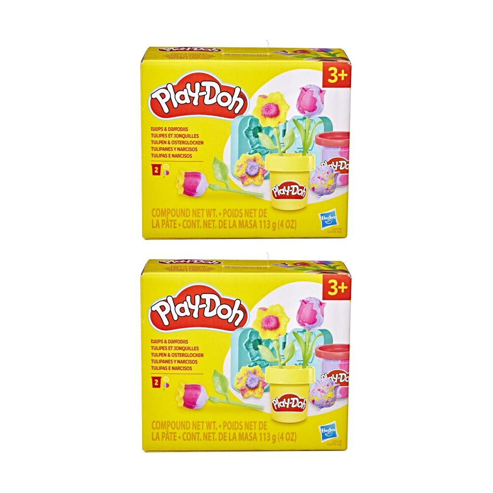 Playdoh Lil Flowers Modeling Compound Kids Play Toy Multicolour Assorted (2 Pack)