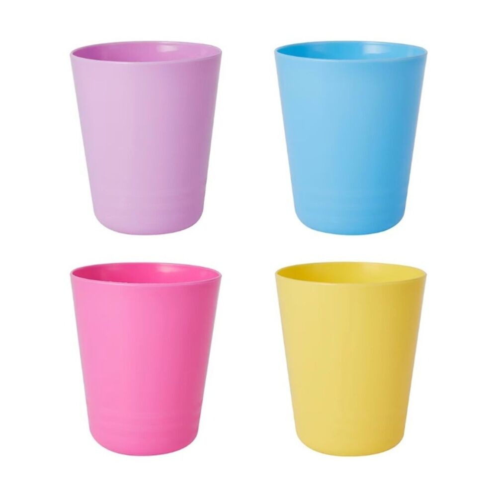Partyware Reusable Plastic Drinking Tumbler Cup Set 400ml Assorted (4 Pieces)