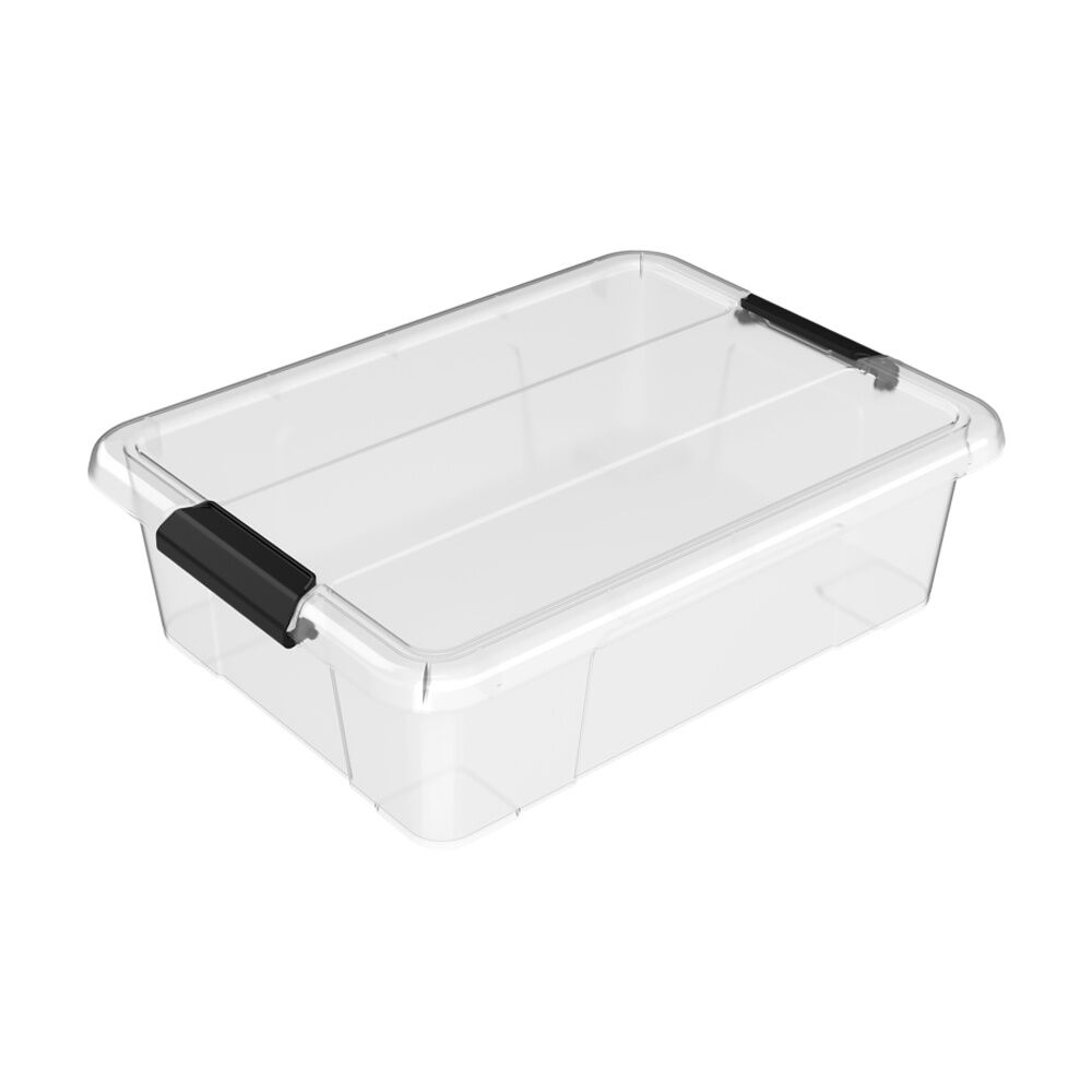 Partyware Durable Plastic Storage Tub Organiser Container 8.5L Clear (12 Pack)